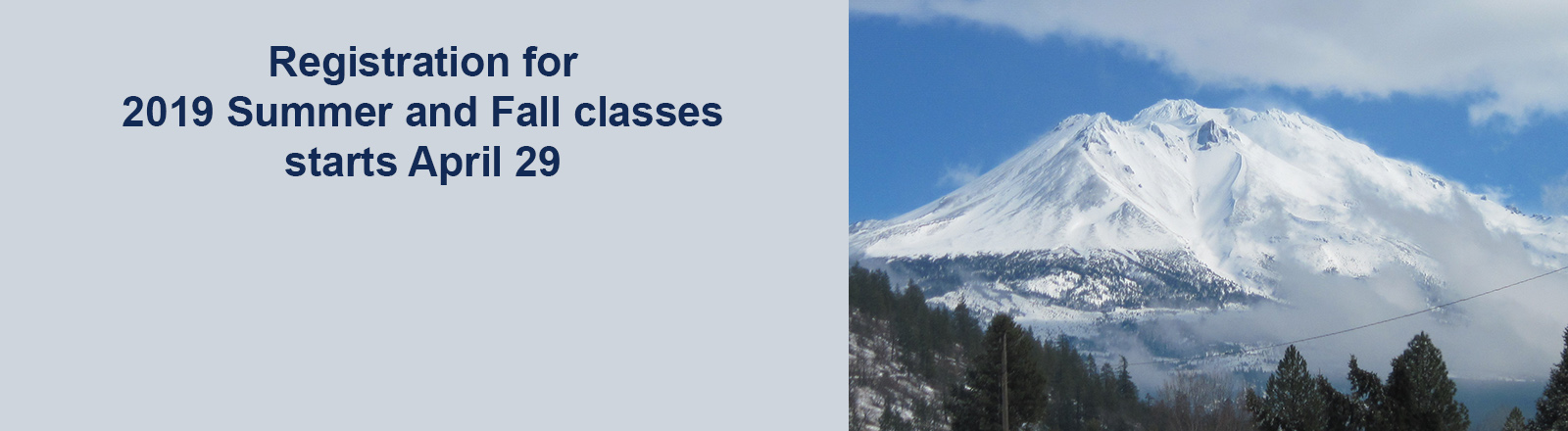 Registration for 2019 Summer and Fall classes starts May 1