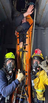 Fire Technology students training