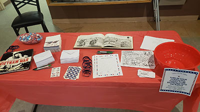 Veterans Table with Written Material