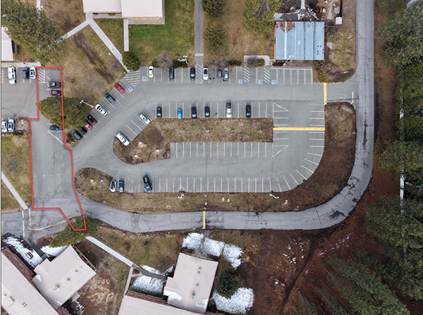 Human Resources parking lot.