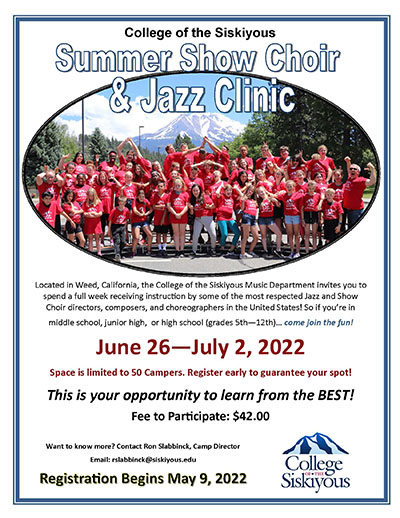 Summer Show Choir and Jazz Clinic