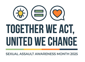 Together we act, United we change. Sexual assault awareness month 2025