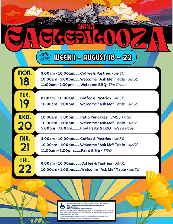 Eaglepalooza Week 1 August 18-22