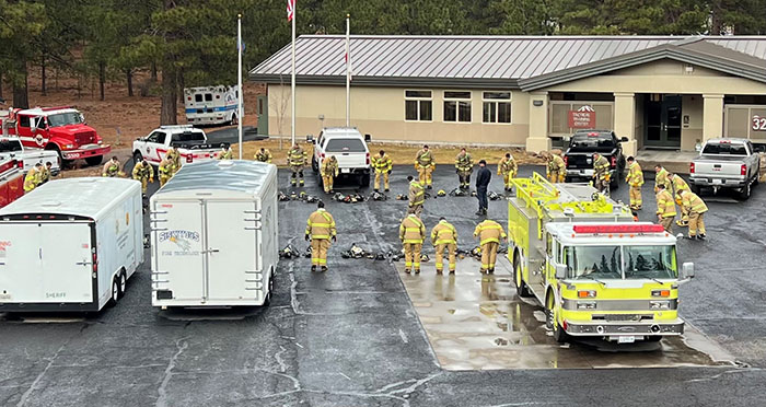 Fire Academy and trucks.