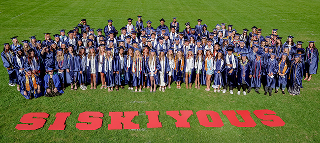 Siskiyous Graduating class on lawn