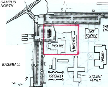Map of Theatre and McCloud Hall