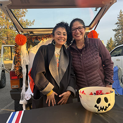 Volunteers with puppies