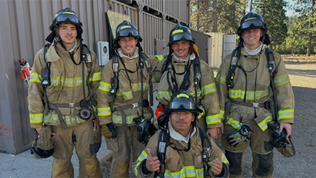 Fire Academy students during Fire Control 3 Burn Week.