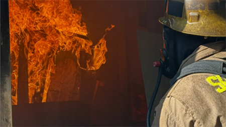 Fire Academy students during Fire Control 3 Burn Week.