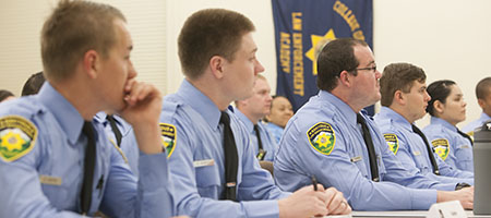 Law enforcement academy students